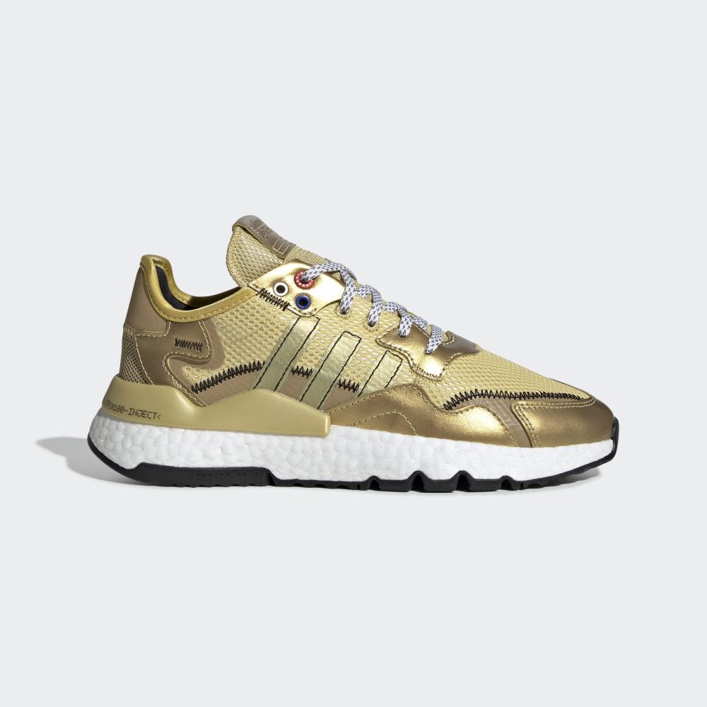 Adidas Women's Nite Jogger Originals Shoes Gold Metal/Black Ireland EF5427